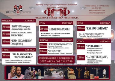 XI Pozorišne svečanosti festival pobednika festivala